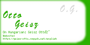 otto geisz business card